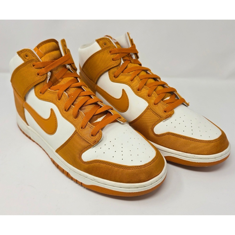 Nike Dunk High Retro SE Monarch Orange White Canvas DV7223-800 Mens 13